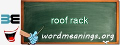 WordMeaning blackboard for roof rack